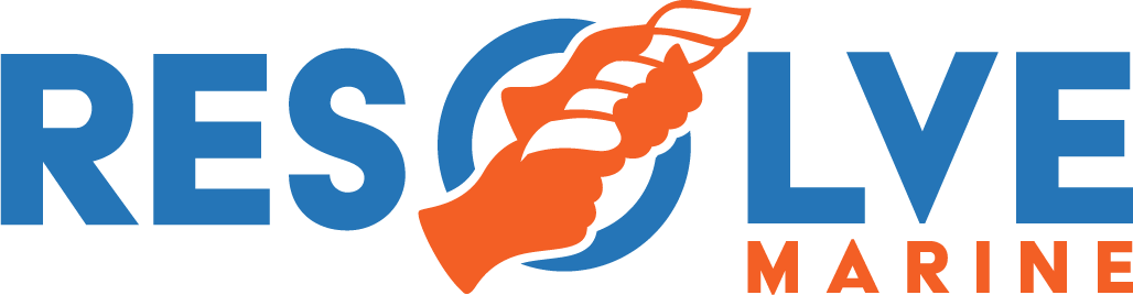 RESOLVE MARINE Blue Orange 2 Color Logo Web Resolve Marine